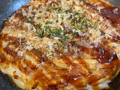 もっちり❣️じゃがいもとひき肉で作るお好み焼き風